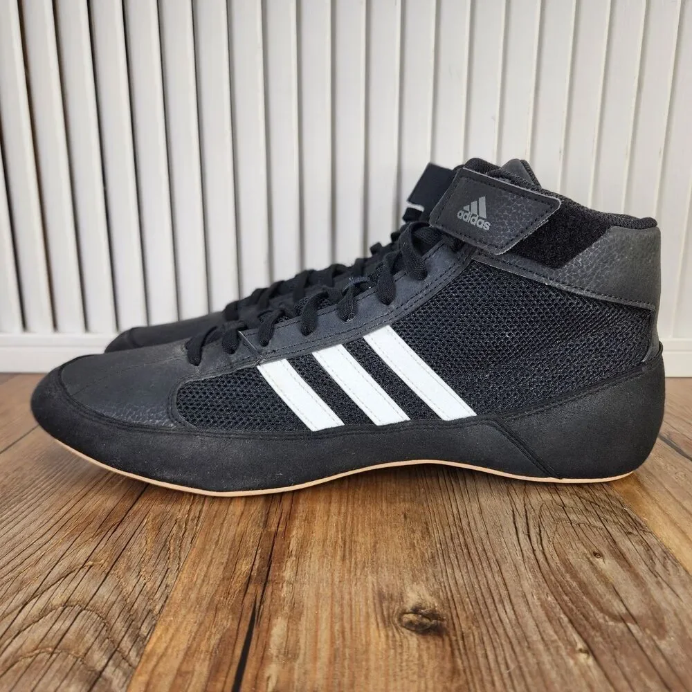 Adidas HVC 2 Mens Size 11 Black White Wrestling High Top Gum Shoes Boxing HQ3325